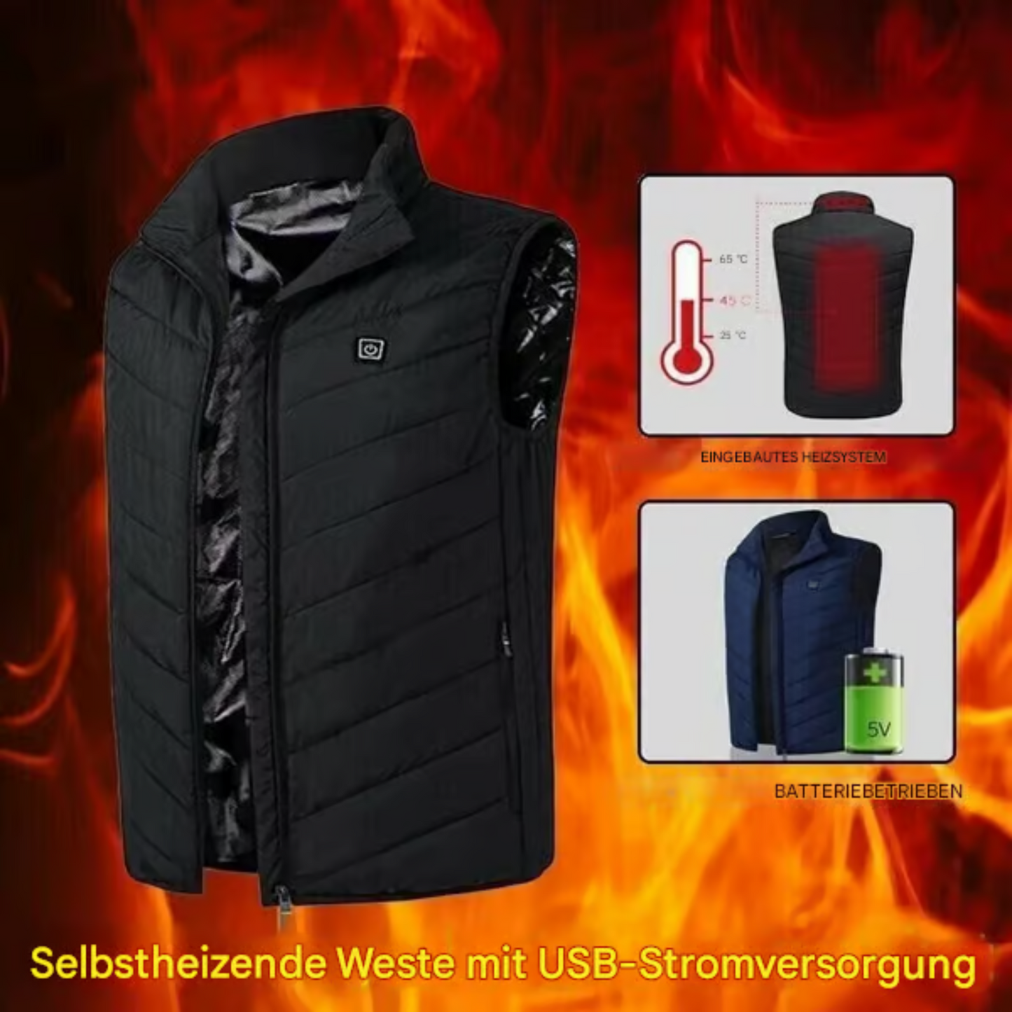 Wärmende beheizte Unisex-Weste 🔥