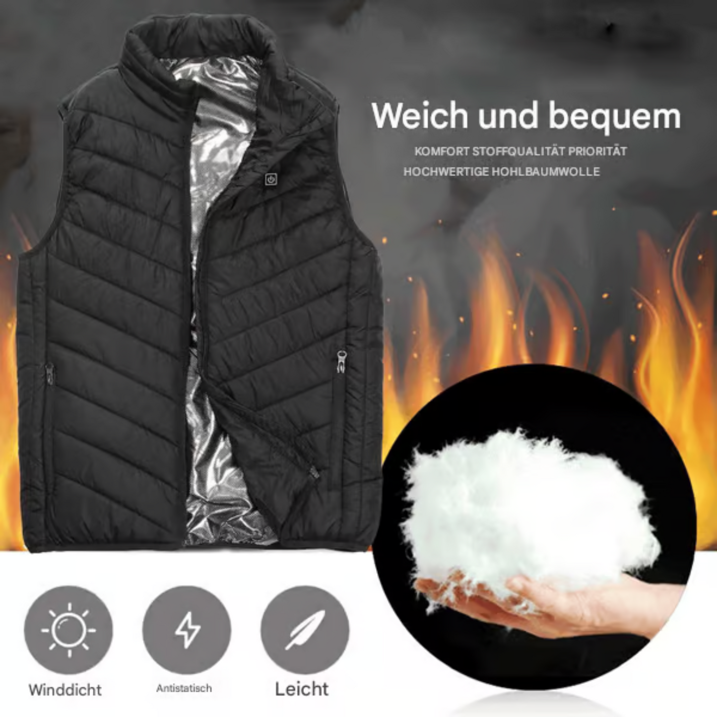 Wärmende beheizte Unisex-Weste 🔥