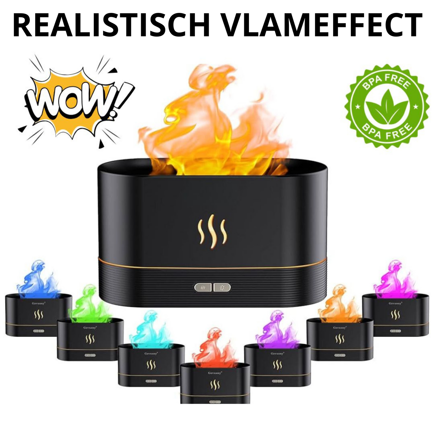 Etherische olieverspreider Flame™️ + 25 ml gratis olie